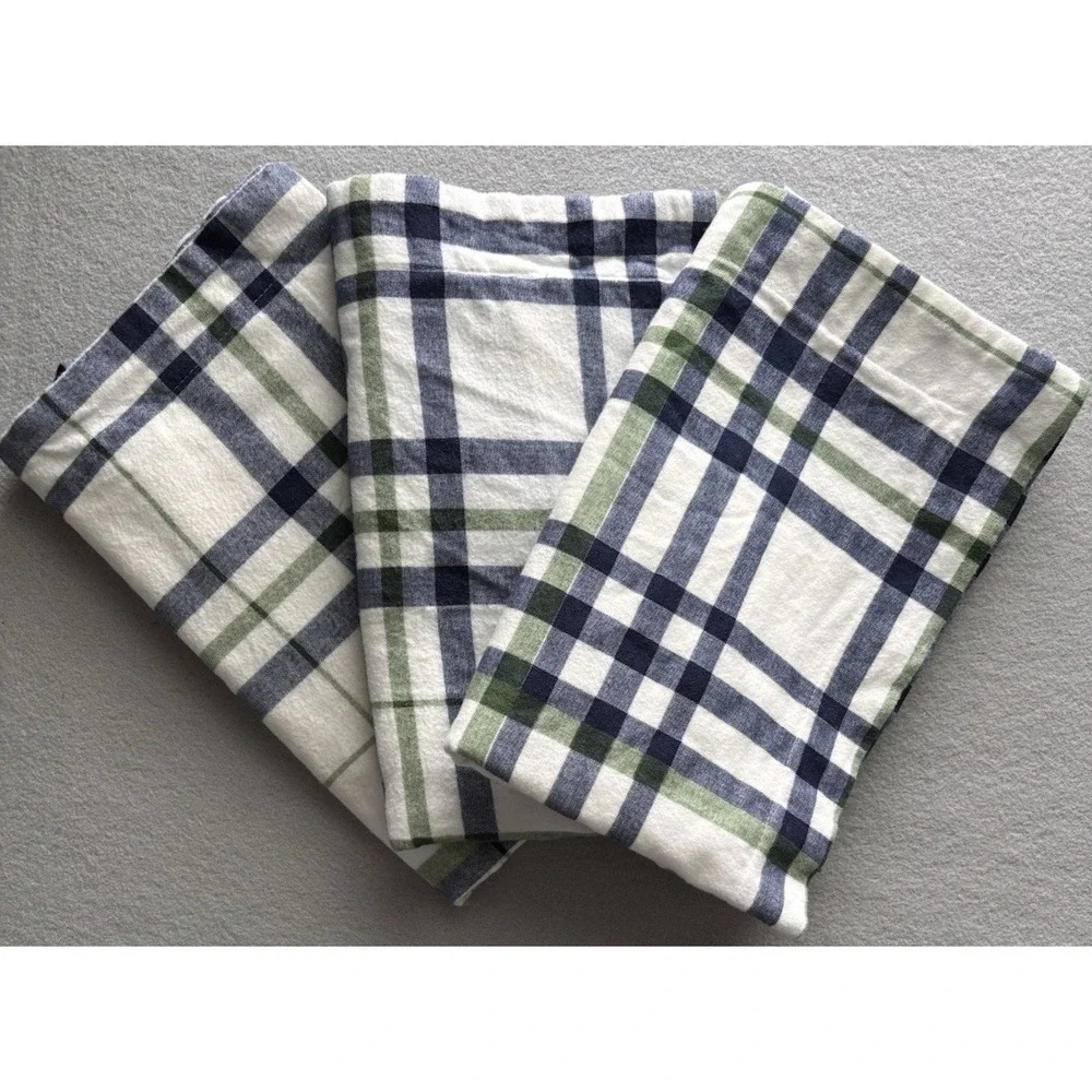 Tommy Hilfiger Flannel Comforter Twin Plaid + 3 Shams Nautical Coastal Classic